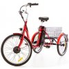 Trojkolesový elektrický bicykel Tornádo ZTECH, červený