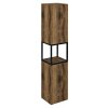 SAPHO - SKARA skrinka 35x171x32cm, 2x dvierka, ľavá/pravá, čierna mat/dub Collingwood CG010-1919