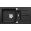 Alveus NIAGARA70/91 Granitový drez s vaničkou a odkvapkávačom, obojstranný, 78x43,5 cm, karbón