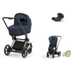 Cybex Platinum CYBEX e-Priam Conscious Collection Travel Set + Cloud T i-Size dark navy 2022 rose gold