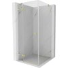 MEXEN/S - Lunar sprchovací kút dvere krídlové ľavá 90 x 90, transparent, zlato kartáčovaná 834-090-090-55-00-L