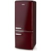Retro lednice s mrazákem dole - bordó - DOMO DO91707R, Objem chladničky: 147 l *, Objem mrazáku: 44 l *, Třída: D