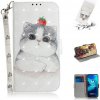 Peňaženkové 3D puzdro na Motorola Moto G8 Power Lite - Cute Cat