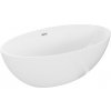 MEXEN/S - Nike vaňa voľne stojaca 175 x 100, biela, sifón a prepad chróm 54071751000-01