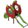 Playground System Herná zostava s nerezovou šmykľavkou jablko