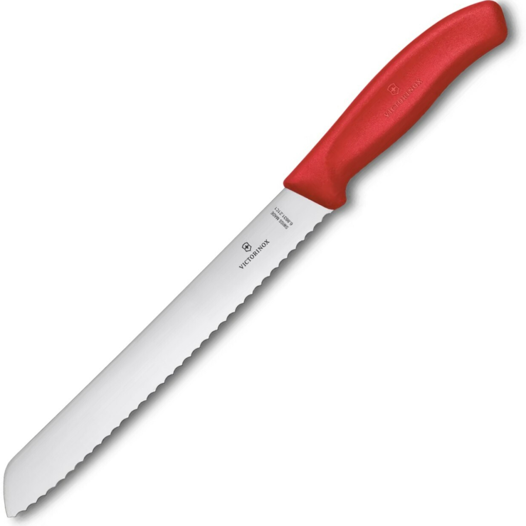 Victorinox - Kuchynský nôž na chlieb SWISS CLASSIC 21 cm červený 6.8631.21C1B