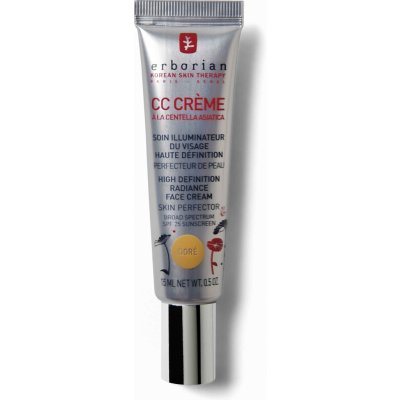 Erborian CC Crème Centella Asiatica rozjasňujúci krém pre jednotný tón pleti SPF25 malé balenie Doré 15 ml