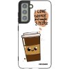 Picasee silikónový čierny obal pre Samsung Galaxy S21 FE 5G - Cute coffee