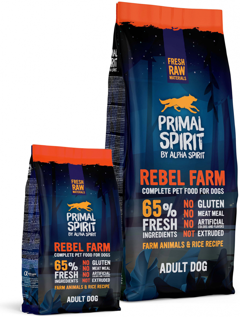 Primal Spirit Dog 65% Rebel Farm 2 x 12 kg