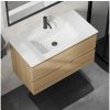 BATH DELUXE Kúpeľňová skrinka s umývadlom KENWOOD 91 cm dub/biela BT0125+BT0230 + záruka 3 roky zadarmo