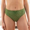 Súprava 2 midi nohavičiek Guspini zn. Confidence Lingerie® s vysokým pásom, čipkou a tylom zelená 036 Blancheporte
