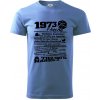 1973 v kocke - Klasické pánske tričko vyššej gramáže - M ( Svetlomodrá )
