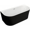 Polimat Sola I voľne stojaca akrylátová vaňa, čierna matná Dĺžka vane: 150 cm, 00491