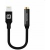 Swissten Adaptér TEXTILE pre iPhone Lightning - Jack 3,5 mm, 0,15 m