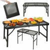 Stôl stolík turistický LUARO kempingový cateringový skladací 80 x 40 x 66 x 37 cm