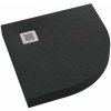 Schedpol New Horizons Black Stone polkruhová sprchová vanička 90x90 cm čierna 3.3304/C/ST-M2