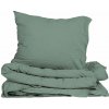 Storefactory Posteľná bielizeň z organickej bavlny Crinkle Mineral Green 150 × 210 cm