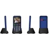 GSM telefón mobiola MB700 2G Telefón pre seniorov modrý