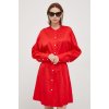 Šaty Tommy Hilfiger červená farba, mini, áčkový strih WW0WW40245 42