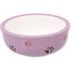 Miska MAGIC CAT keramická kočicí tlapka fialová 13 cm 0,33l