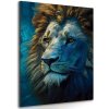 Obraz modro-zlatý lev