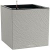 Lechuza Canto Slatestone plastový kvetináč 40 x 40 x 40,8 cm bridlicovo sivý vrátane zavlažovacieho systému, vložky na rastliny a ukazovatele hladiny vody