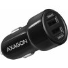 AXAGON PWC5V4 mini SMART 24 W nabíjačka do auta 2× port 5 V/2,4 A / 2,4 A - čierna PWC-5V5 - možnosť vrátiť tovar ZADARMO do 30tich dní