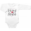 Body dlhý rukáv, Víc než láska, Baby Nellys, biele, veľ. 86 80 (9-12m)