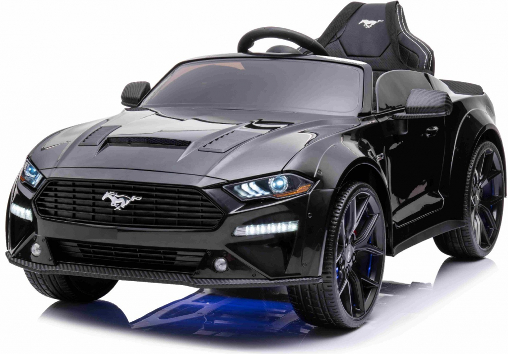 Beneo elektrické autíčko Ford Mustang 24V Mäkké Eva kolesá motory 2 x 16 000 otáčok 24V Batéria LED Svetlá Podsvietenie kolies a podvozku 24 GHz dialkové ovládanie MP3 Prehrávač ORIG