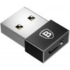 BASEUS Exquisite adaptér USB samec/USB-C samice (černá), CATJQ-A01