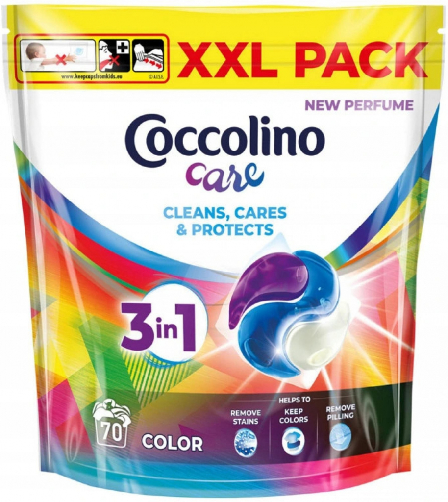 Coccolino Care 3v1 Color kapsule na pranie 70 ks
