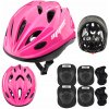 Cyklistická Prilba Nastaviteľná + Sada Chráničov na Kolieskové Korčule, Bicykel, Skateboard M