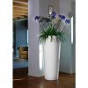 EURO 3 PLAST Vonkajší kvetináč ILIE LACCATI - lakovaný L2497, Rozmery Ø 37 (cm. 37 x 75 h.) lt. 13, Farba Biela