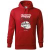 Happy Camper - Mikina pánska Cape s kapucňou - 3XL ( Červená )