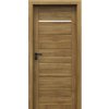 PORTA Doors SET Rámové dvere VERTE HOME J.1 so sklom, 3D fólia Agát medový + zárubeň PD-VER-J1_AGATMED