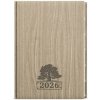 Denní diář 2026 Ctirad s výsekem Wood A5 světle hnědá