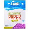 Dekoračný papier A4 holografický ružový 250 g sada 10 ks