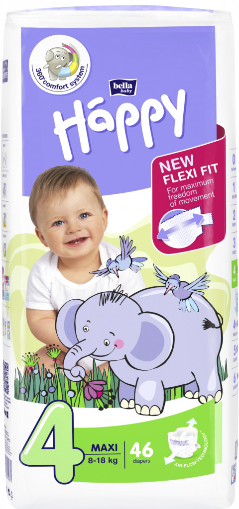 Bella Happy 4 Maxi 8-18 kg 46 ks od 9,99 € - Heureka.sk