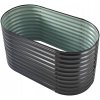 ROJAPLAST Vyvýšený záhon kovový OVAL 160 x 80 x 82 cm, antracit PB168HC
