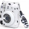 LoveInstant Pouzdro pro FujiFilm Fuji INSTAX Mini 12 + samolepky a kapsa na fotografie / Kráva / Třpytky