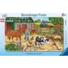 Ravensburger Kinderpuzzle - 06035 Glückliches Bauernhofleben - Rahmenpuzzle für Kinder ab 3 Jahren, mit 15 Teilen (Hra)