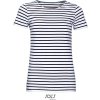 SOL'S | Miles Women, Dámske tričko, biela - modrá navy, XS