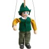 Drevená marioneta Poľovník, 14 cm