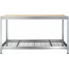 Majster Regál Pracovný stôl BULLRACK RIVET PRO 100x180x60 DTD drevotrieska 2 úrovne pozinkovaná, Zinok