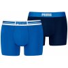 Pánske boxerky Puma Everyday Placed Logo Boxer 2P Veľkosť: M / Farba: modrá/svetlo modrá