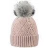 Fashionweek Dámska zimná čiapka s perlami WOOL-PEARL Ružový