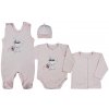 KOALA 4-dielna dojčenská súprava Rabbit pink 100% bavlna 62 (3-6m)