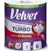 Velvet Turbo papierové kuchynské utierky 3 vrstvové 340 útržkov 75,82 m 1 rolka