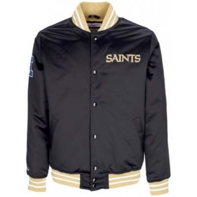 Mitchell & Ness NFL Heavyweight Satin Jacket New Orleans Saints OJBF3413-NOSYYPPPBLCK 185964