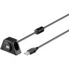 Kábel USB 2.0 A-A M/F 1.2m, High Speed, čierny, predlžovací, KLIP2
